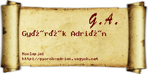 Györök Adrián névjegykártya